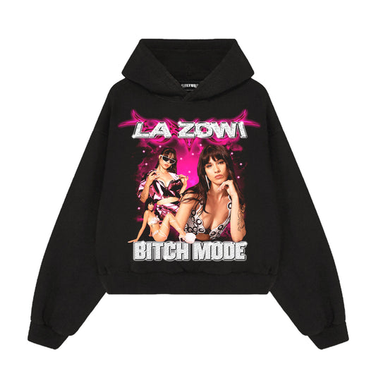 La Zowi - Bitch Mode Hoodie (con cristales)