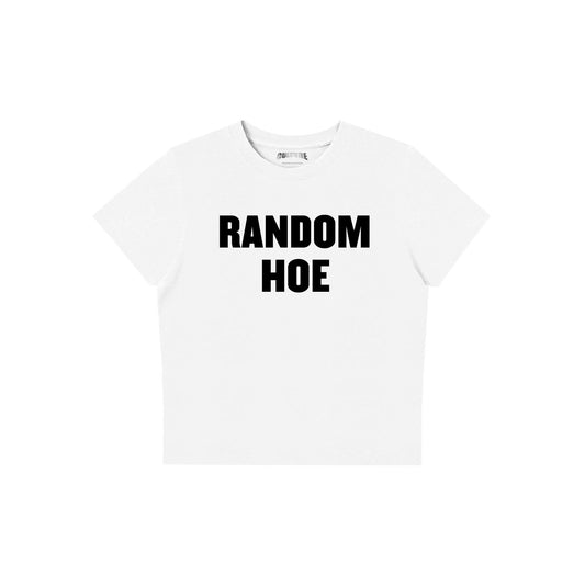 Random Hoe La Zowi Baby Tee Blanca